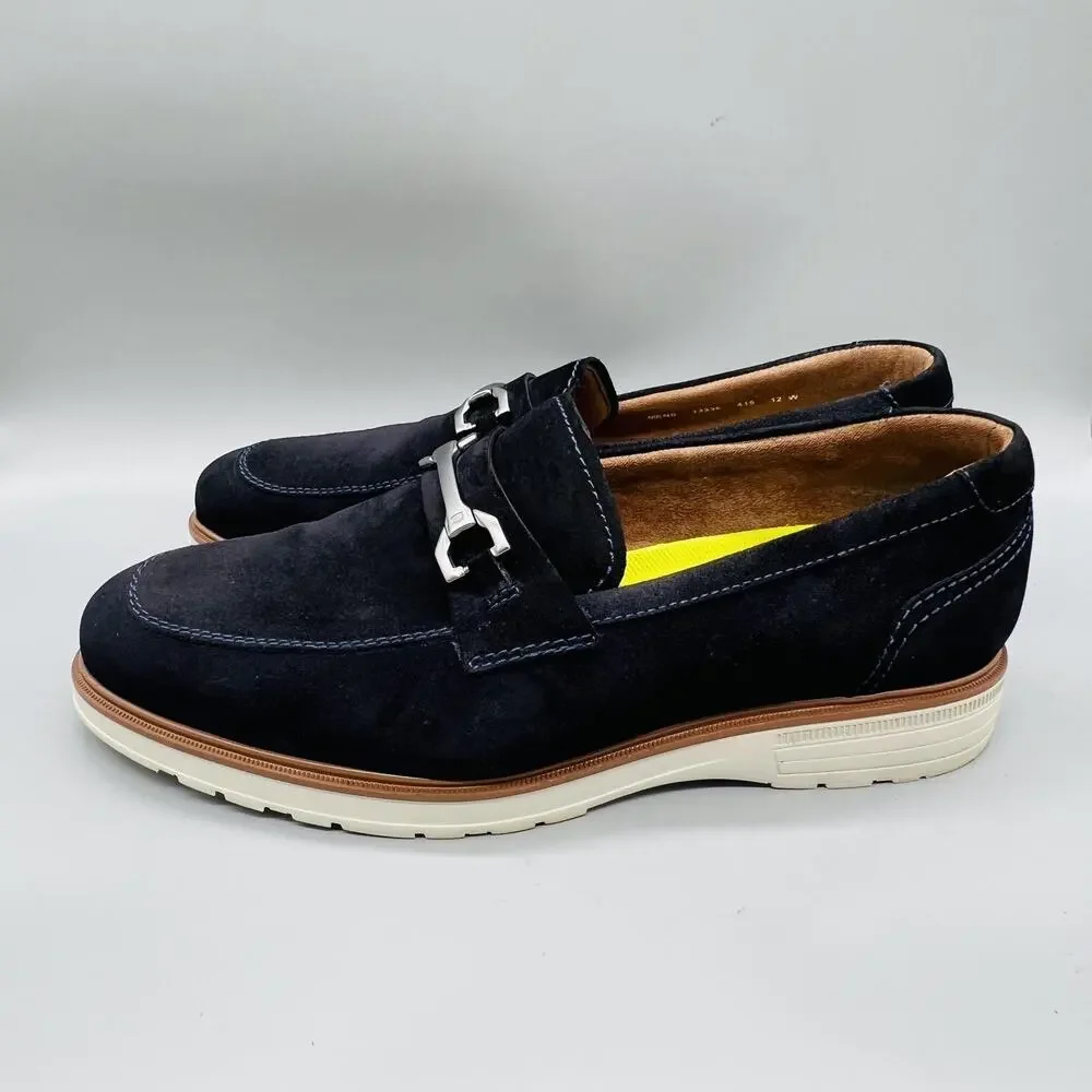 Florsheim Shoes Mens 12 Blue Suede Comfortech Bit Loafers Slip On Casual Comfort